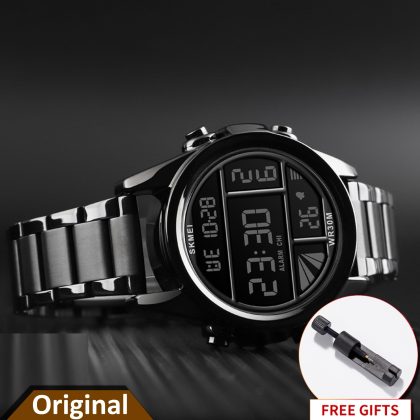 SKMEI 1448 Colorful Stainless Steel Classic Digital Men Watch