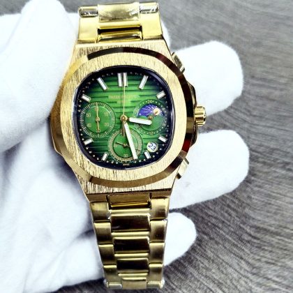 PATEK PHILIPPE A Grade Active Chronograph Fashion Gents Watch – Golden Green Color