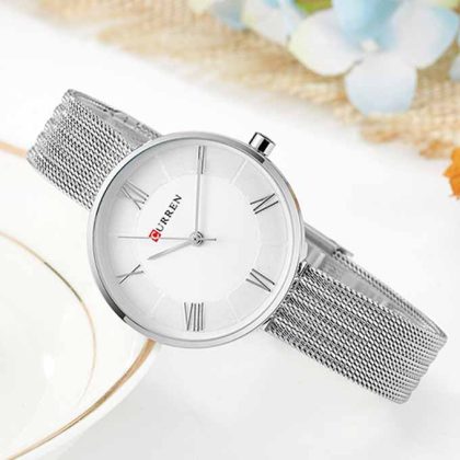 CURREN 9020 Fashion Watch For Women Watch – Silver Color