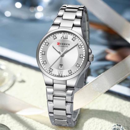 CURREN 9107 New Arrival Women Elegant Design Quartz Watch – Silver Color