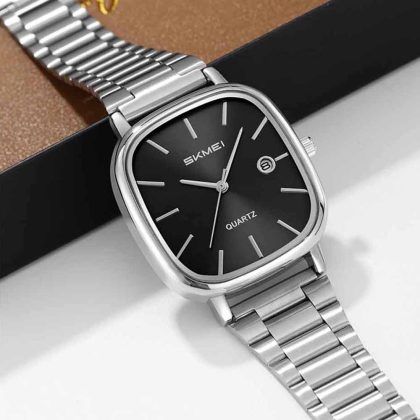 SKMEI 2551 New Design Men’s Simple Casual Quartz Watch – Silver Black