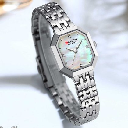 CURREN 9108 New Arrival Fashionable Quartz Watch For Women – Silver White
