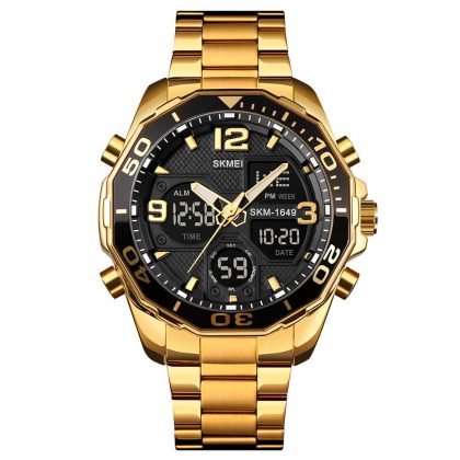 SKMEI 1649 Digital New Fashion Men’s Sports Watch – Golden